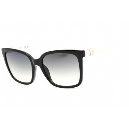 Guess Women's Sunglasses - Full Rim Black/Ivory Plastic Cat Eye Frame | GU7865 05B ,