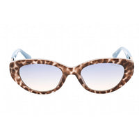 Guess Women's Sunglasses - Full Rim Blue/Textured Brown Plastic Cat Eye | GU7849 92W ,