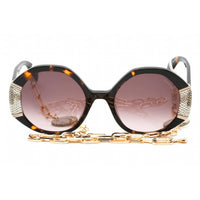 Guess Women's Sunglasses - Full Rim Dark Havana Plastic Round Shape Frame | GU7874 52G ,