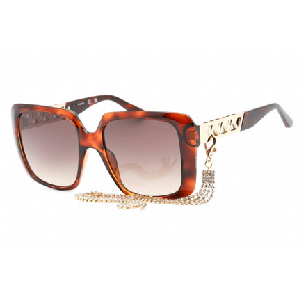 Guess Women's Sunglasses - Full Rim Dark Havana Plastic Square Frame | GU7689 52F ,