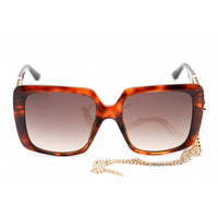 Guess Women's Sunglasses - Full Rim Dark Havana Plastic Square Frame | GU7689 52F ,