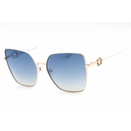 Guess Women's Sunglasses - Full Rim Gold Metal Cat Eye Shape Frame | GU7790-S 32W ,