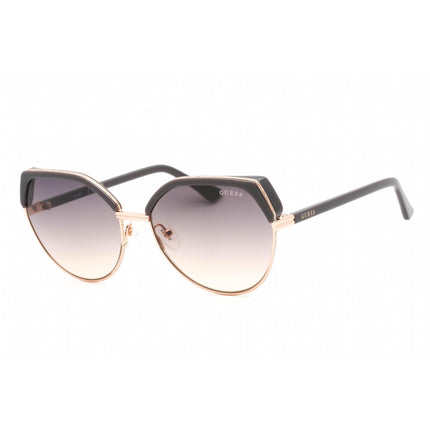 Guess Women's Sunglasses - Full Rim Grey/Gold Metal Cat Eye Shape Frame | GU7872 20B ,
