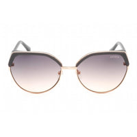 Guess Women's Sunglasses - Full Rim Grey/Gold Metal Cat Eye Shape Frame | GU7872 20B ,