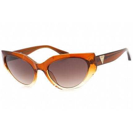Guess Women's Sunglasses - Full Rim Light Brown Plastic Cat Eye Frame | GU7787-A 47F ,