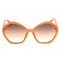 Guess Women's Sunglasses - Full Rim Orange Plastic Geometric Shape Frame | GU7813 44F ,