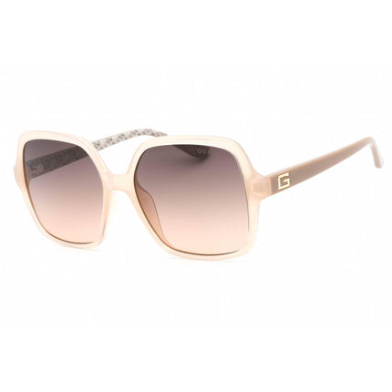 Guess Women's Sunglasses - Full Rim Shiny Beige Plastic Rectangular | GU7921-H 57F ,
