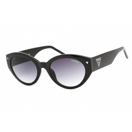 Guess Women's Sunglasses - Full Rim Shiny Black Plastic Cat Eye Frame | GU8249 01B ,
