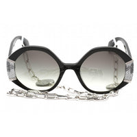 Guess Women's Sunglasses - Full Rim Shiny Black Plastic Round Shape Frame | GU7874 01B ,