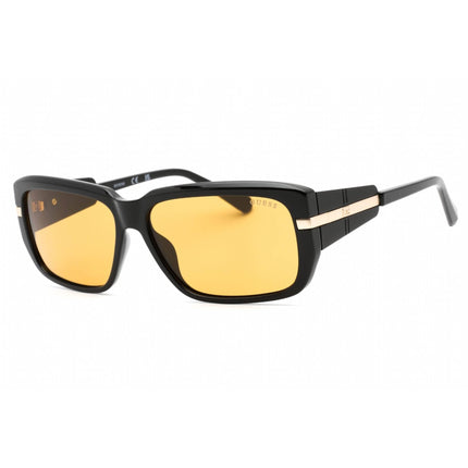 Guess Women's Sunglasses - Full Rim Shiny Black Rectangular Shape Frame | GU00090 01E ,