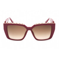 Guess Women's Sunglasses - Full Rim Shiny Bordeaux Plastic Rectangular | GU7915 69G ,