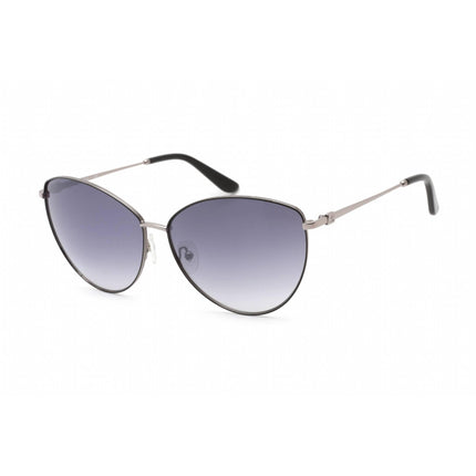 Guess Women's Sunglasses - Full Rim Shiny Gunmetal Metal Cat Eye Frame | GU7746 08B ,