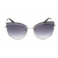Guess Women's Sunglasses - Full Rim Shiny Light Nickeltin Metal Cat Eye | GU7617 10B ,