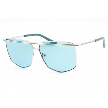 Guess Women's Sunglasses - Full Rim Shiny Light Nickeltin Metal Square | GU7851 10V ,
