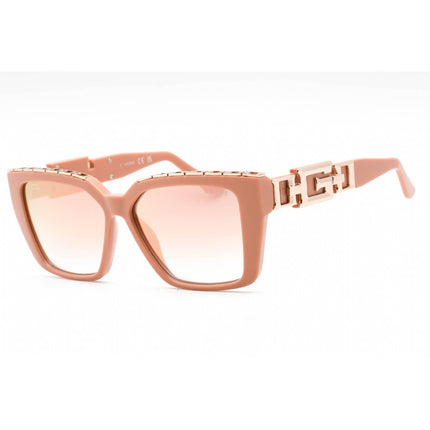 Guess Women's Sunglasses - Full Rim Shiny Pink Plastic Rectangular Frame | GU7915 72U ,