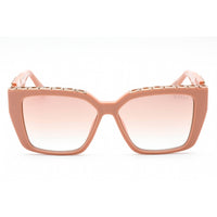 Guess Women's Sunglasses - Full Rim Shiny Pink Plastic Rectangular Frame | GU7915 72U ,