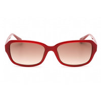Guess Women's Sunglasses - Full Rim Shiny Red Plastic Rectangular Frame | GU7595 66F ,