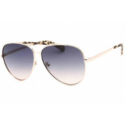 Guess Women's Sunglasses - Full Rim Shiny Rose Gold Metal Aviator Frame | GU5209 28B ,