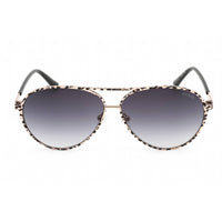 Guess Women's Sunglasses - Full Rim Shiny Rose Gold Metal Aviator Frame | GU7847 28B ,