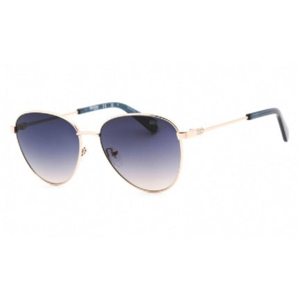 Guess Women's Sunglasses - Full Rim Shiny Rose Gold Metal Aviator Frame | GU8257 28B ,
