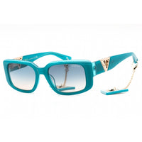 Guess Women's Sunglasses - Full Rim Shiny Turquoise Rectangular Frame | GU7891 87W ,