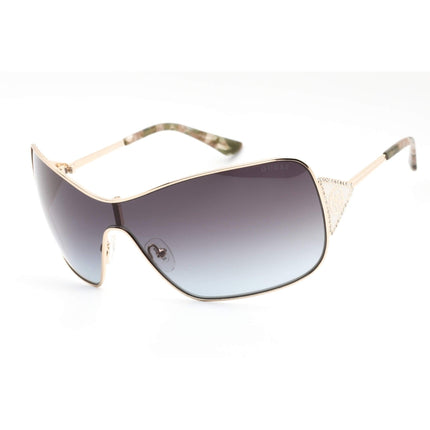 Guess Women's Sunglasses - Gradient Brown Lens Gold Metal Shield Frame | GU7876 32F ,