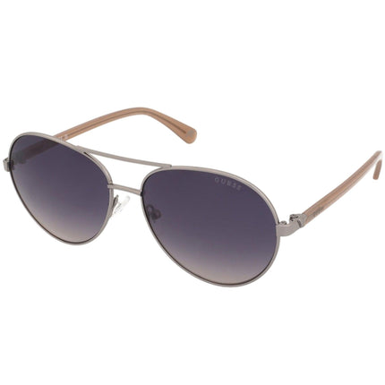 Guess Women's Sunglasses - Gradient Lens Silver and Peach Metal Frame | GU5213 10W ,