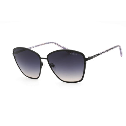 Guess Women's Sunglasses - Gradient Smoke Lens Matte Black Square Frame | GU7848 02B ,