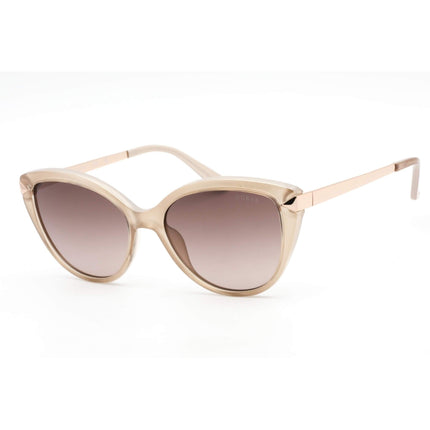 Guess Women's Sunglasses - Shiny Beige Butterfly Full-Rim Plastic Frame | GU7658 57F ,