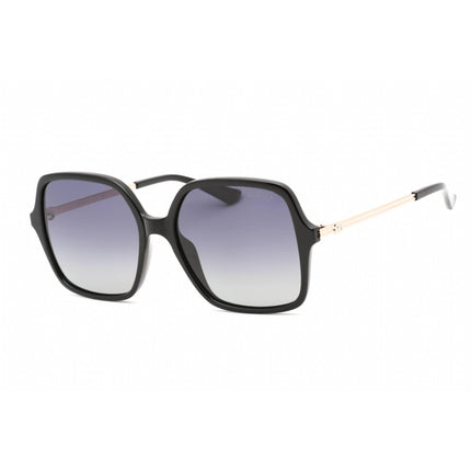 Guess Women's Sunglasses - Shiny Black Gold Plastic Rectangular Frame | GU7845 01D ,