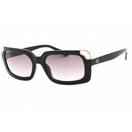 Guess Women's Sunglasses - Shiny Black Plastic Rectangular Shape Frame | GU7841 01B ,