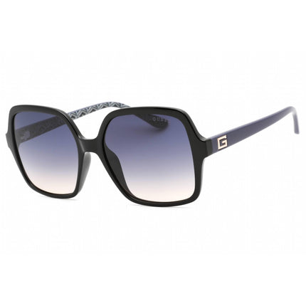 Guess Women's Sunglasses - Shiny Black Plastic Rectangular Shaped Frame | GU7921-H 01B ,