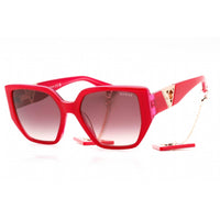 Guess Women's Sunglasses - Shiny Pink Plastic Rectangular Shape Frame | GU7892 72T ,