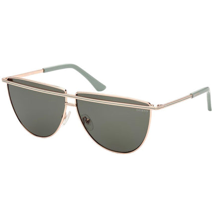 Guess Women's Sunglasses - Shiny Rose Gold and Grey Pilot Shape Frame | GU7852 28N ,