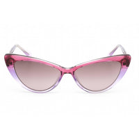 Guess Women's Sunglasses - Transparent Pink Violet Cat Eye Shape Frame | GU7830 74Z ,