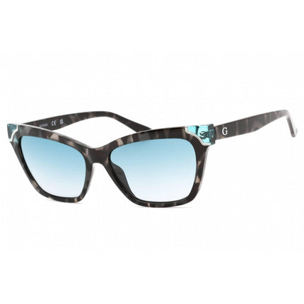 Guess Women's Sunglasses - Turquoise/Grey Plastic Cat Eye Shape Frame | GU7840 89W ,