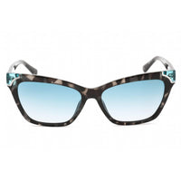 Guess Women's Sunglasses - Turquoise/Grey Plastic Cat Eye Shape Frame | GU7840 89W ,