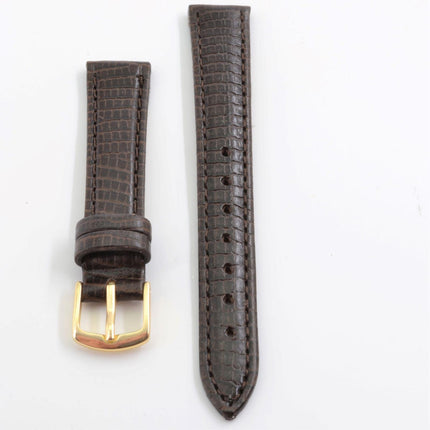 Hadley-Roma 14mm Brown Leather Watch Band ,