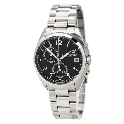 Hamilton H76512133 Men' s Khaki Pilot Pioneer Black Dial Steel Bracelet Chronograph Watch ,