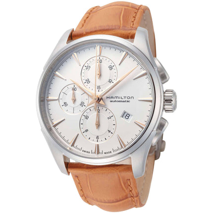 Hamilton Men's Automatic Watch Jazzmaster Chrono Brown Leather Strap H32586511 ,