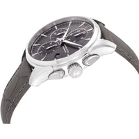 Hamilton Men's Automatic Watch - Jazzmaster Chrono Grey Cow Leather Strap | H32586881 ,