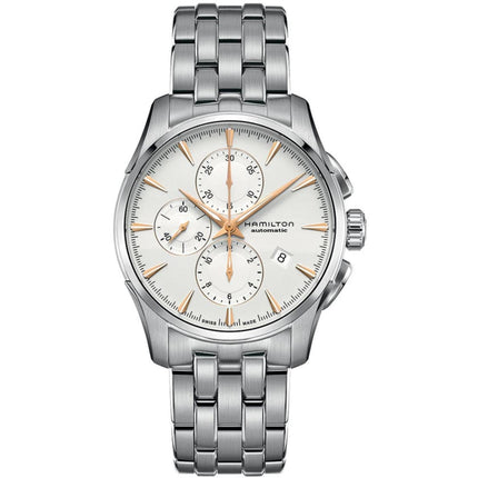 Hamilton Men's Automatic Watch - Jazzmaster Chrono White Dial Bracelet | H32586111 ,