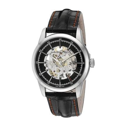 Hamilton Men's Watch - American Classic Railroad Semi Skeleton Dial Strap | H40655731 ,