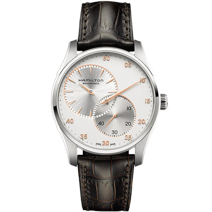Hamilton Men's Watch - Jazzmaster Automatic Silver Tone Dial Brown Strap | H42615553 ,