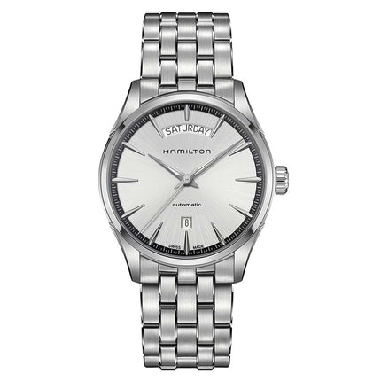 Hamilton Men's Watch - Jazzmaster Silver and Black Dial Steel Bracelet | H42565151 ,