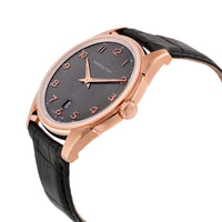 Hamilton Men's Watch - Jazzmaster Thinline Grey Dial Black Leather Strap | H38541783 ,