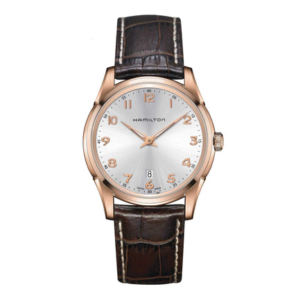 Hamilton Men's Watch - Jazzmaster Thinline Silver Dial Calf Leather Strap | H38541513 ,