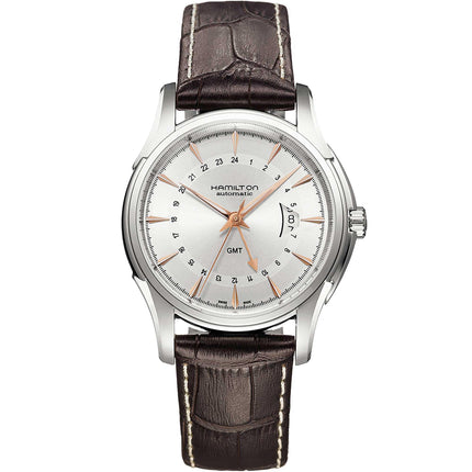 Hamilton Men's Watch - Jazzmaster Traveler Automatic Brown Leather Strap | H32585557 ,