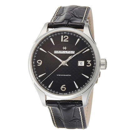 Hamilton Men's Watch - Jazzmaster Viewmatic Date Black Dial Leather Strap | H32755731 ,