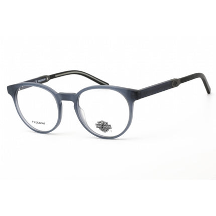 Harley Davidson Men's Eyeglasses - Clear Demo Lens Matte Blue Round | HD9005 091 ,